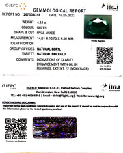 4.84/CT Natural Panna Stone with Govt. Lab Certificate (23310)